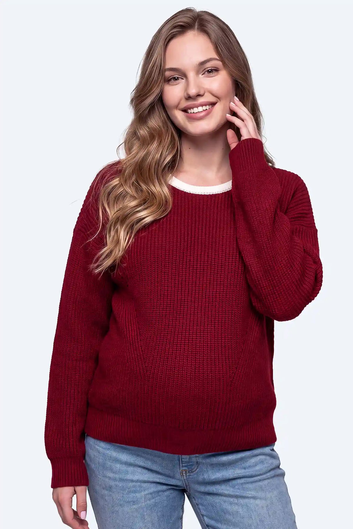 Maternity Bow-Back Knit Sweater