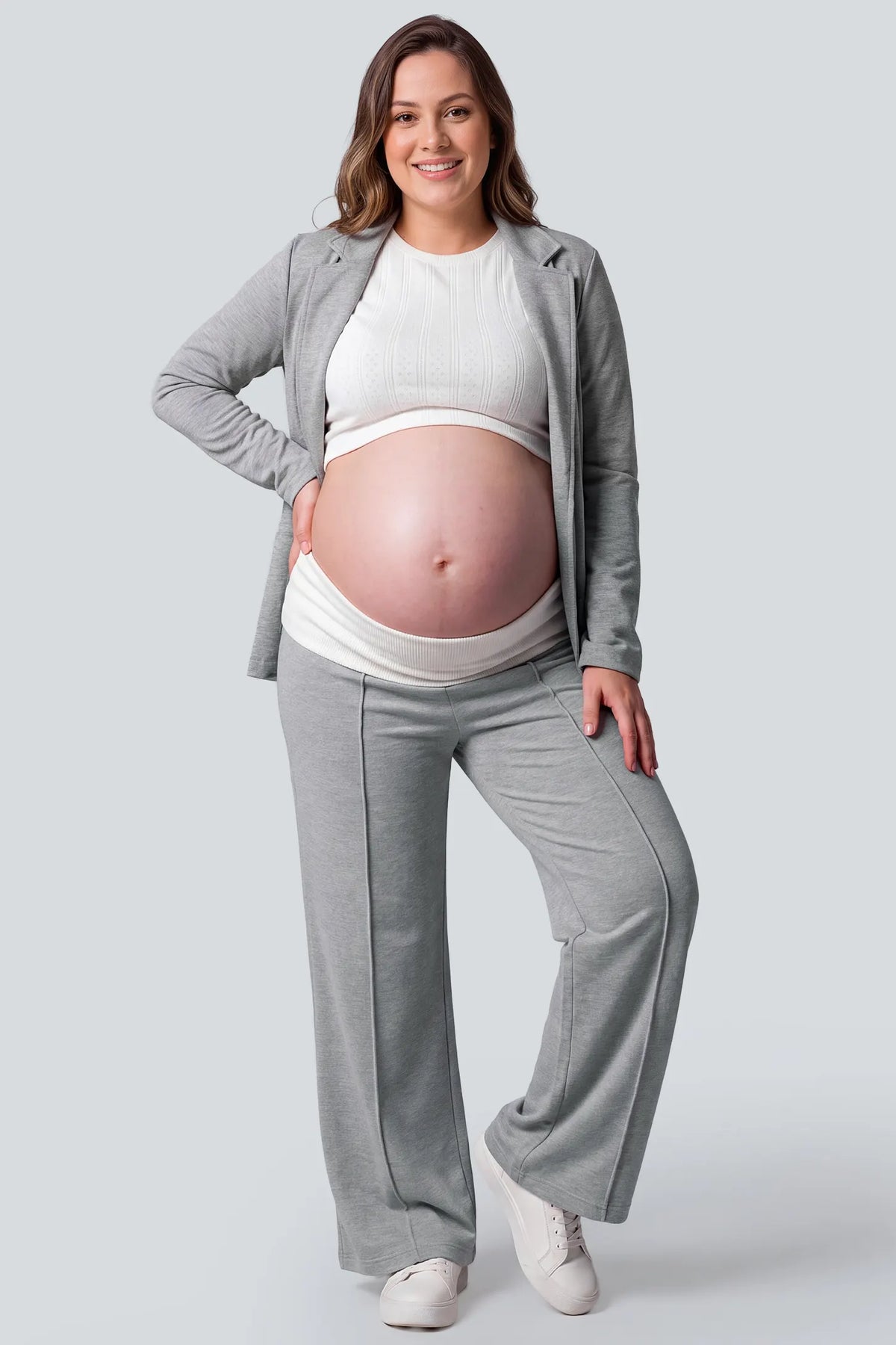Maternity Low Rise Foldover Wide Leg Pants