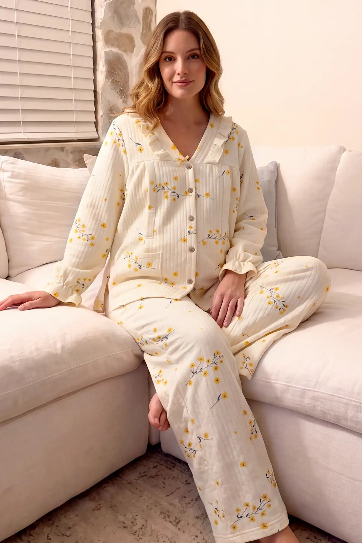 Floral Air Cotton Maternity Pajama Set