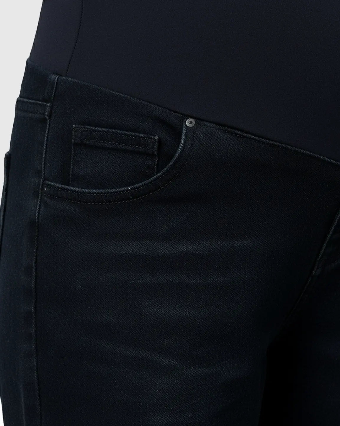 High-Waist Belly-Support Maternity Denim Jeans