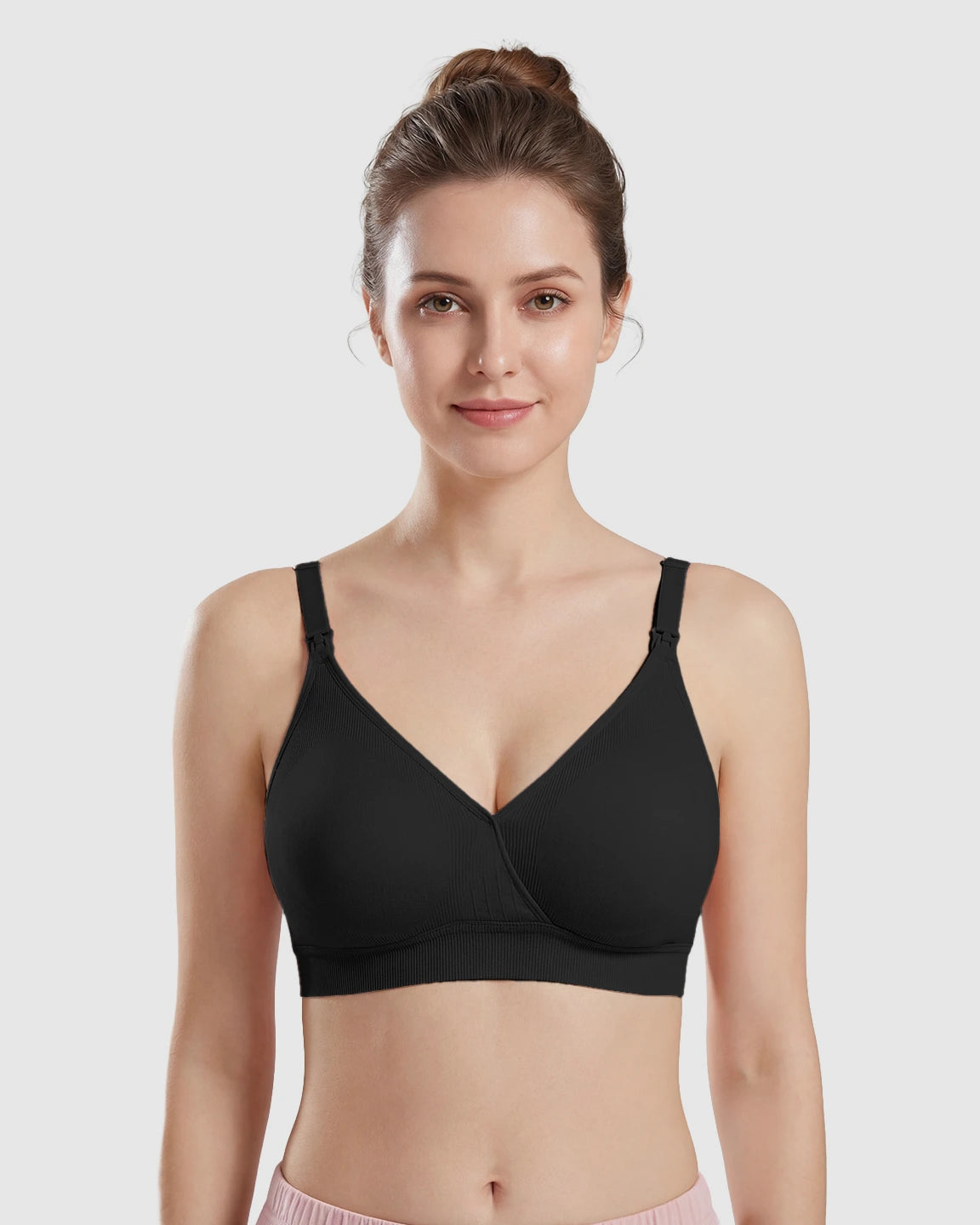Seamless Cross-Front Wireless Nursing Bra