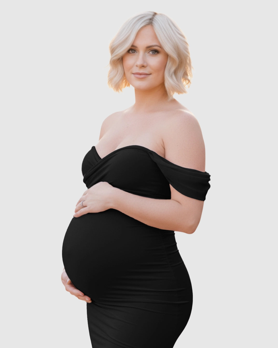 Off-Shoulder Mermaid Maternity Photoshoot Gown