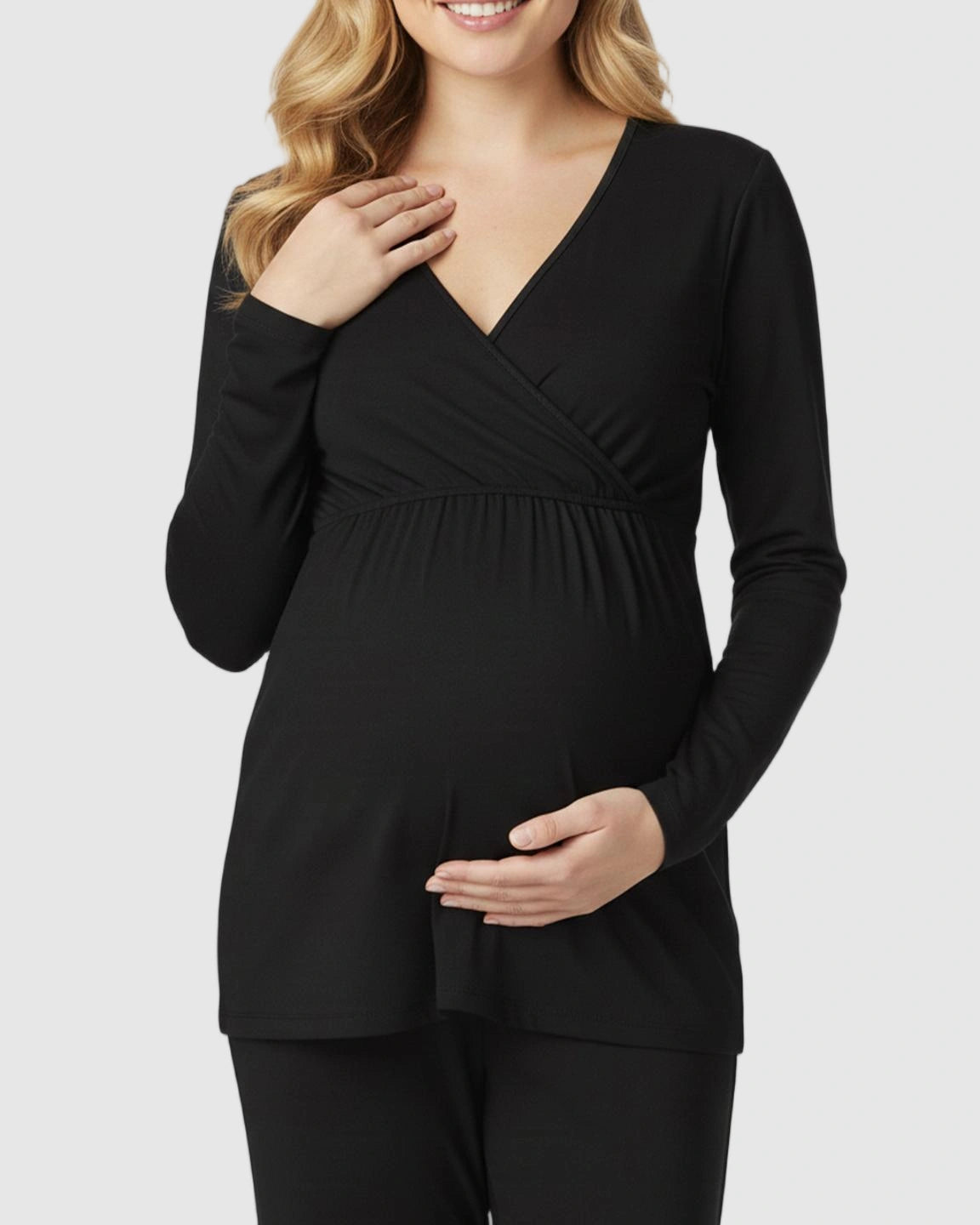 Classic V-Neck Long Sleeve Top and Trouser Lounge Set