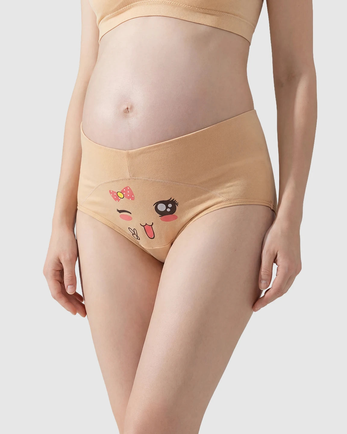 Mid-Waist Abdomen-Support Maternity Panties