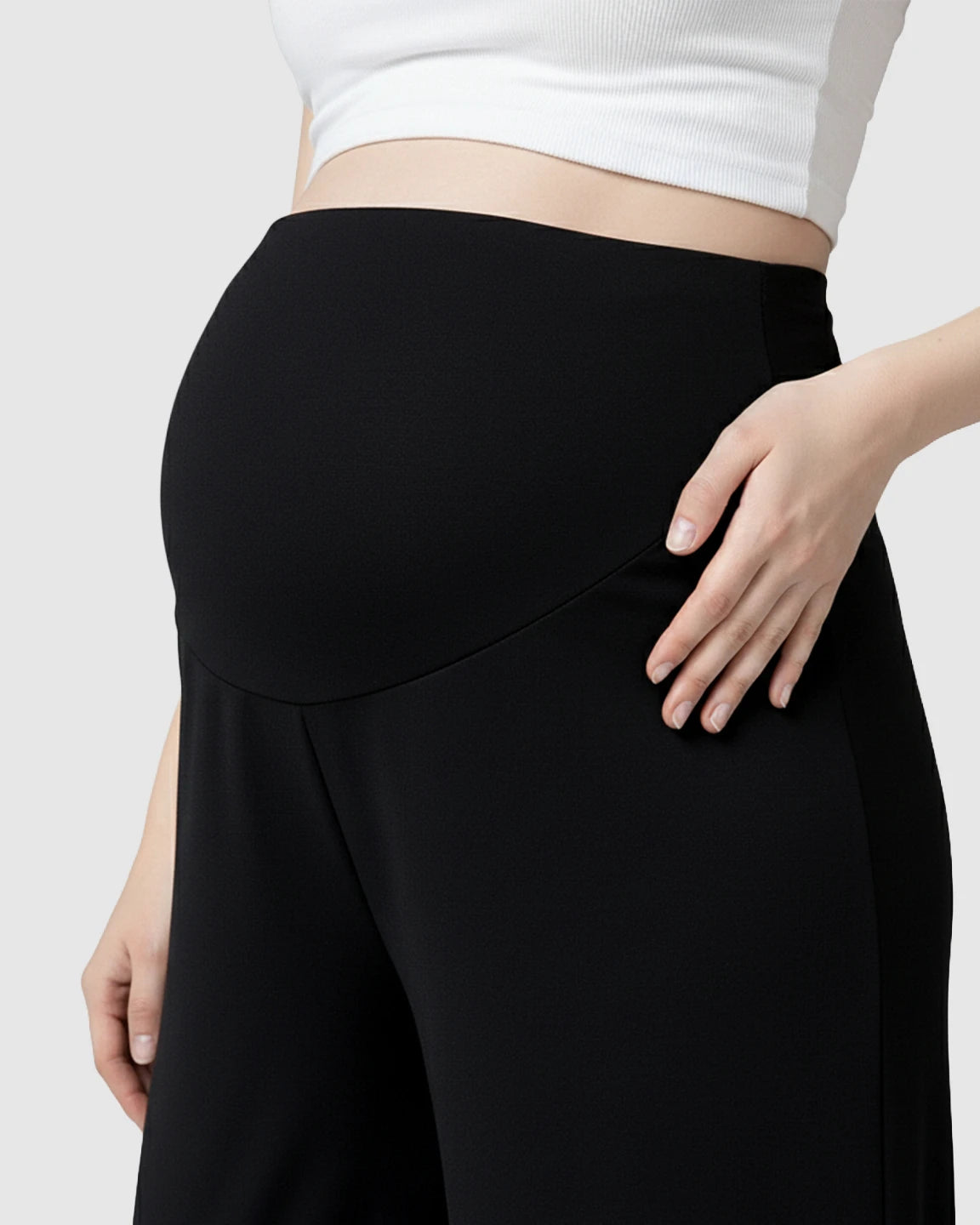 Tencel High-Waist Wide-Leg Maternity Pants