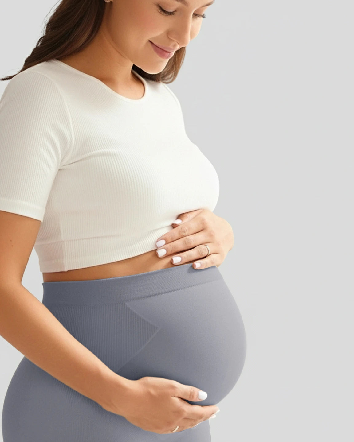 Soft Stretch Over-Belly Full Length Maternity Leggings