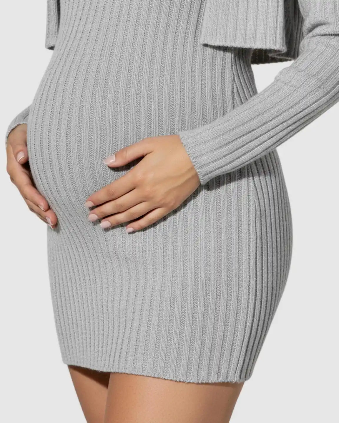 Two-Piece Mini Maternity Dress Set