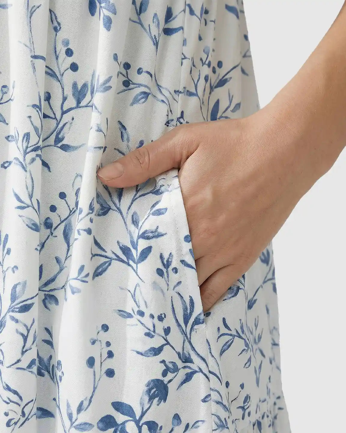 Empire Waist Tiered Maternity Midi Dress