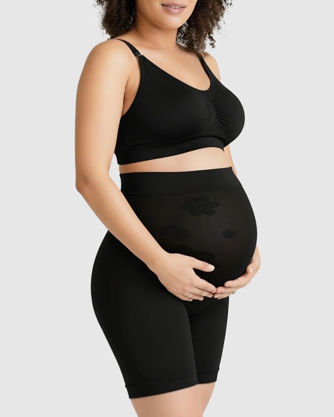 High-Waist Loose Fit Maternity Shorts