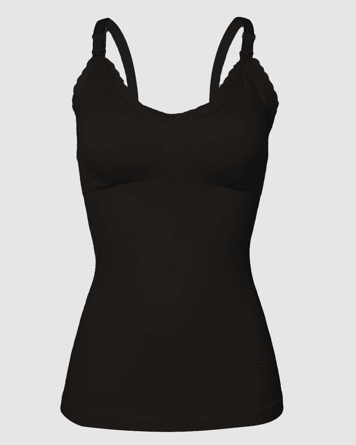 Seamless Lace-Trim V-Neck Nursing Cami