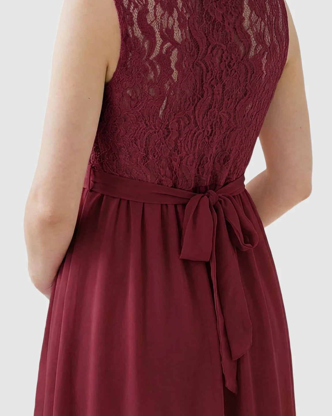 Lace Bodice Elegant Maternity Maxi Dress