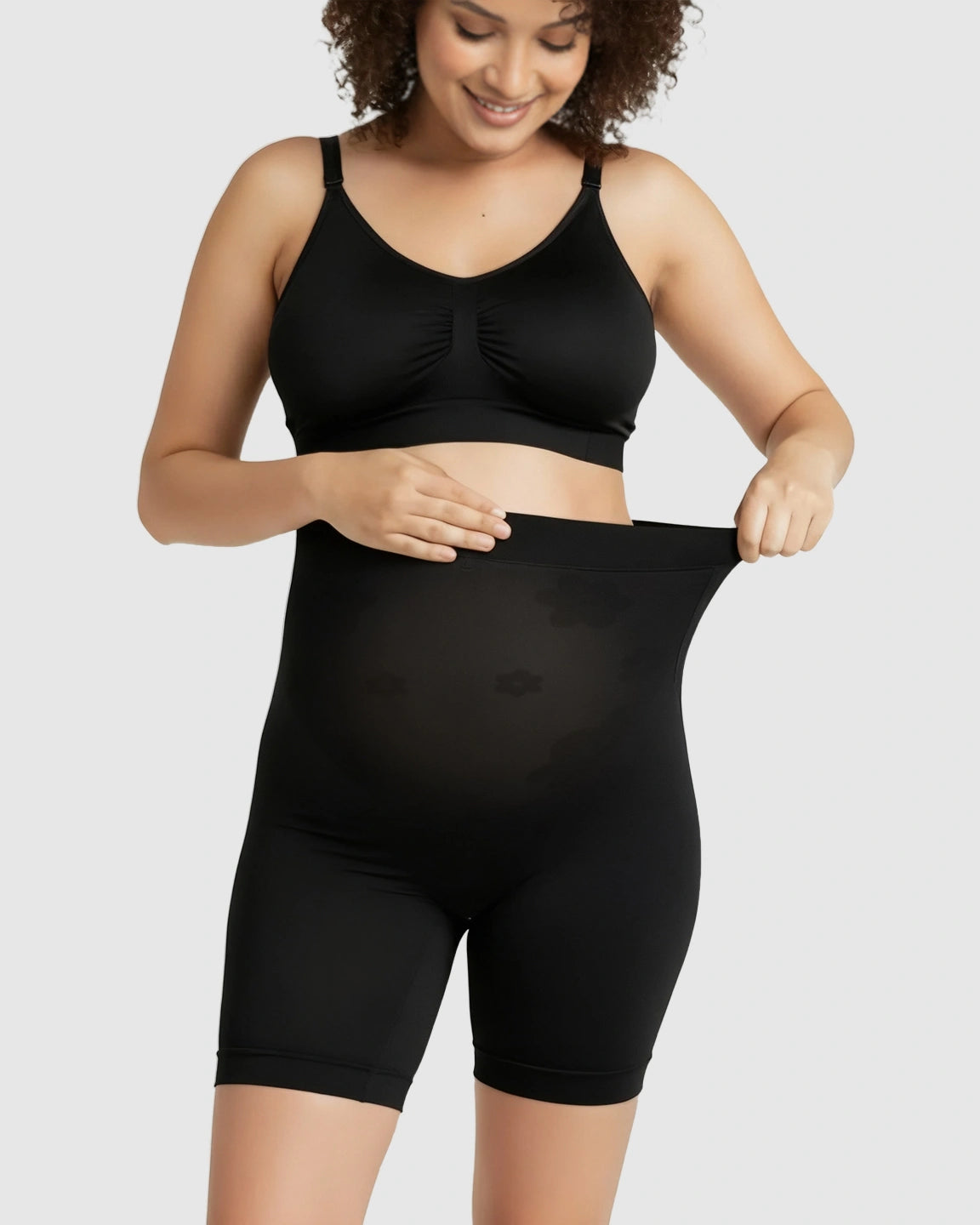 High-Waist Loose Fit Maternity Shorts