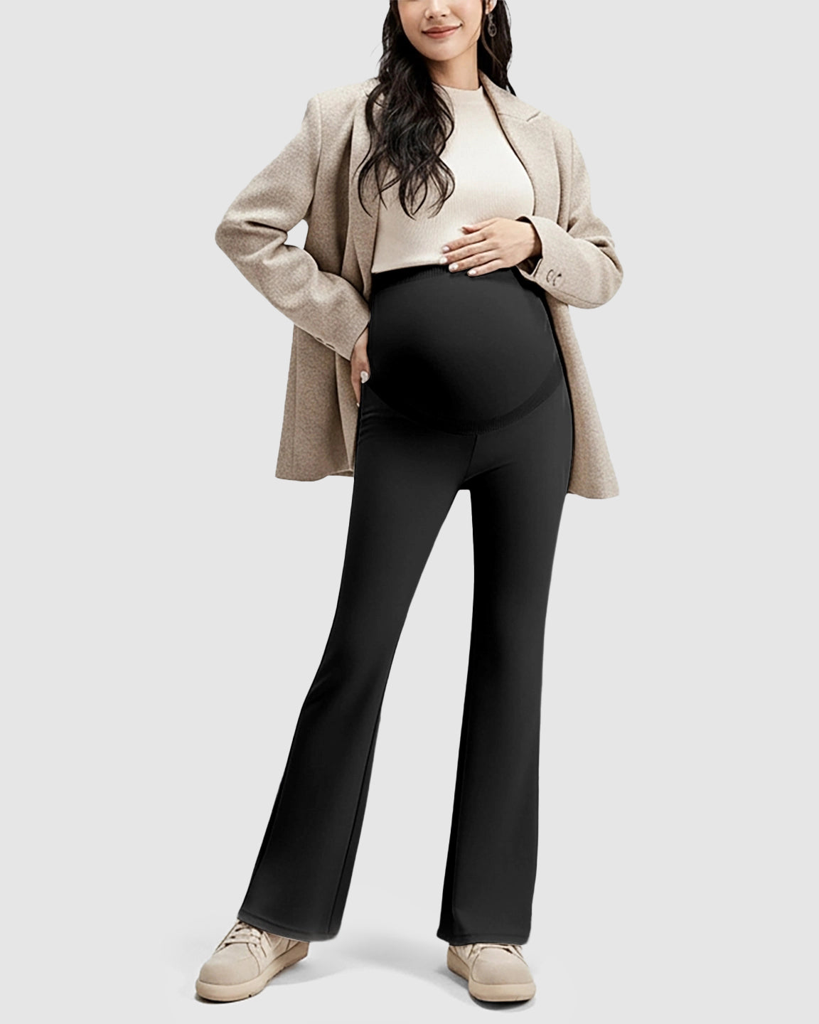 High-Waist Belly Support Maternity Pants
