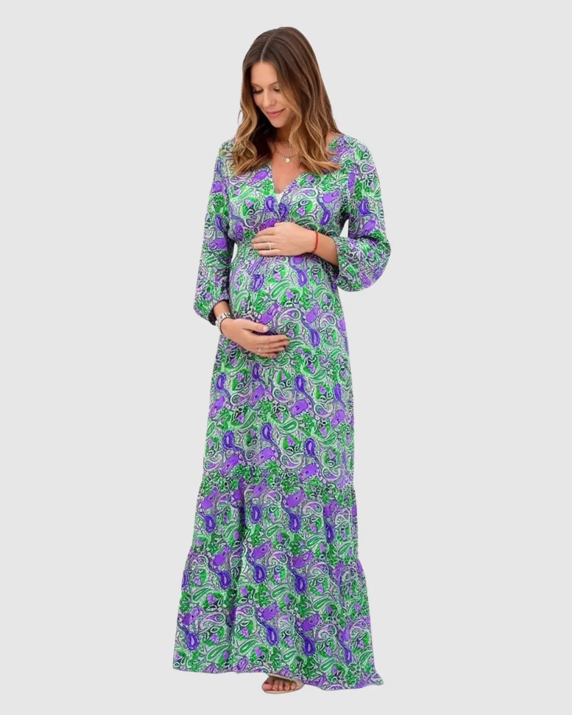 Boho Paisley Flowy Maxi Dress