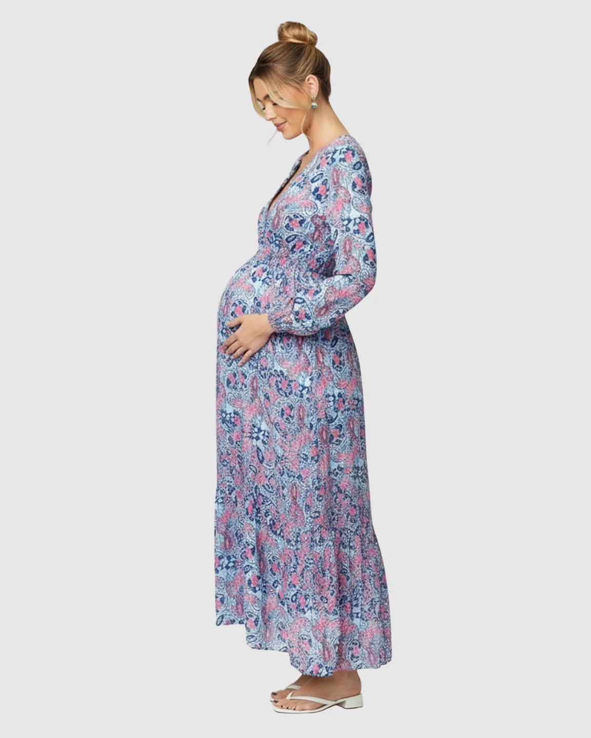 Boho Paisley Flowy Maxi Dress