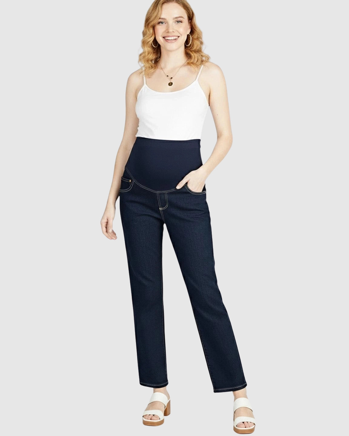 Flared Leg Comfort Fit Maternity Jeans