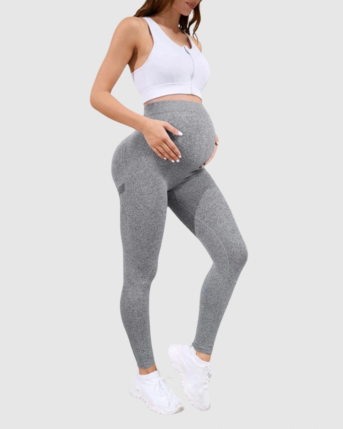 Belly-Support Sculpting Maternity Activewear Leggings