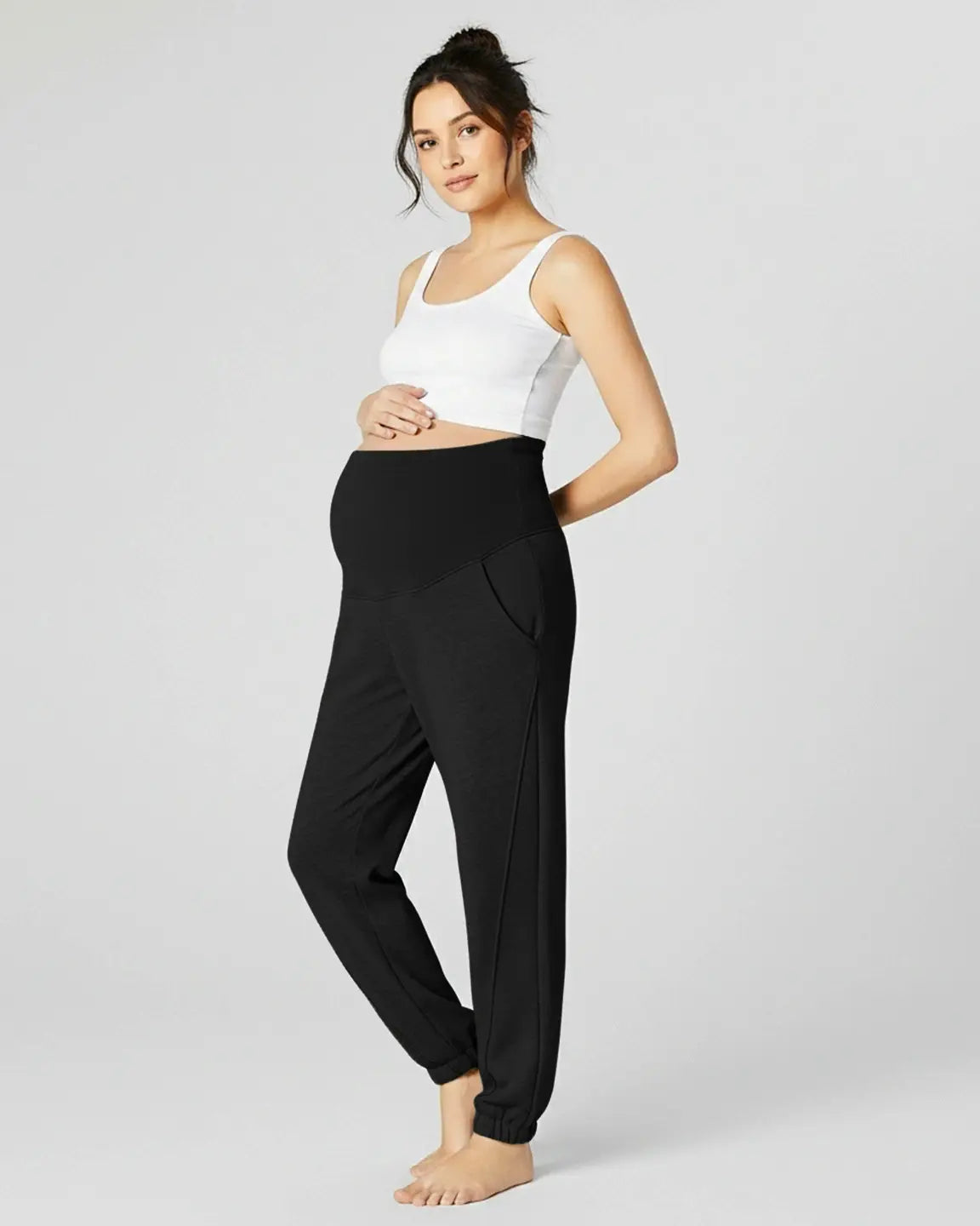 Relaxed Fit Over Belly Maternity Joggers