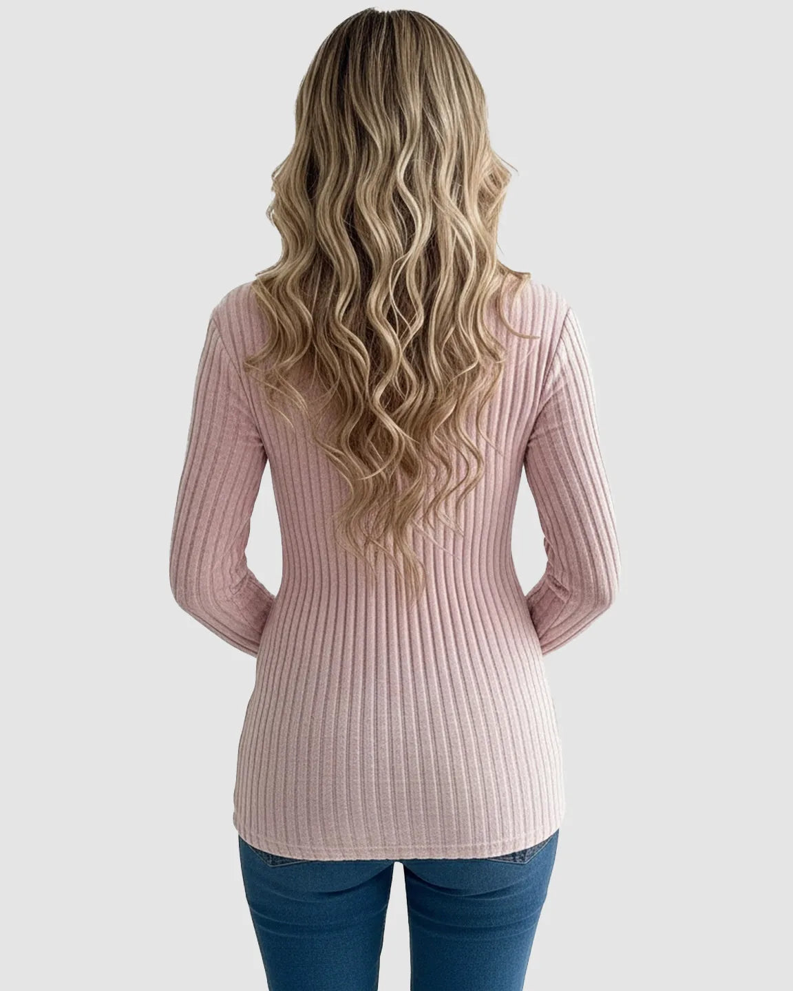 Soft Ribbed Knit Belted Long Sleeve Maternity Top
