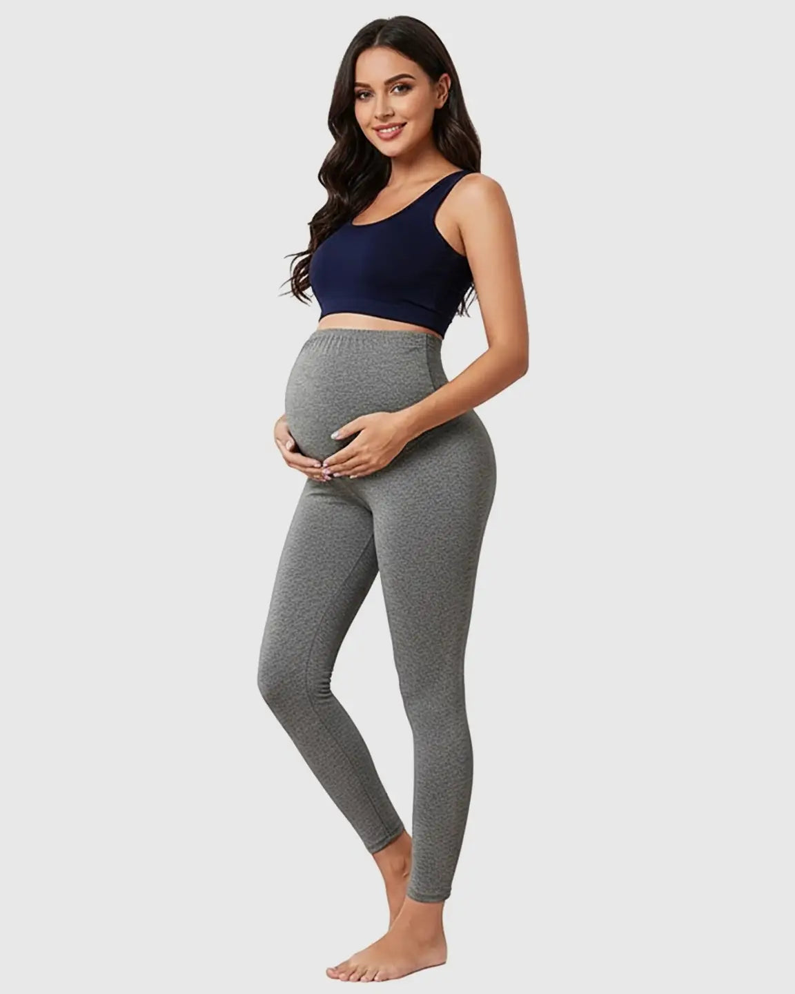 High Waist Belly Support Full Length Maternity Leggings