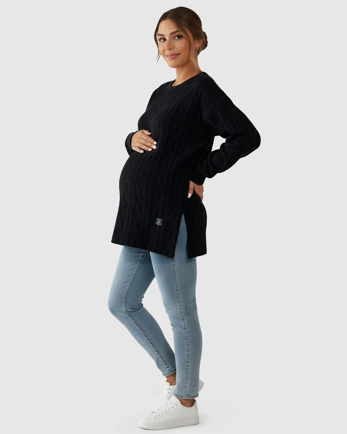 Textured Loose-Fit Maternity Top