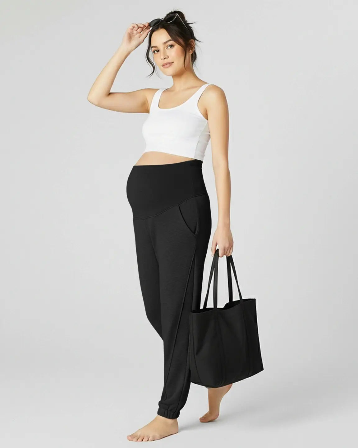 Relaxed Fit Over Belly Maternity Joggers