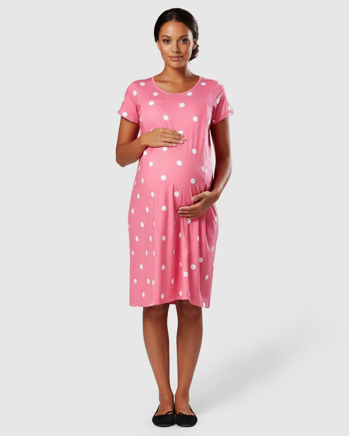 Polka Dot Loose Fit Maternity Dress