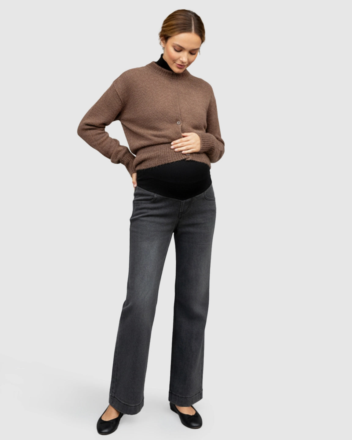 High-Waist Relaxed Fit Maternity Jeans
