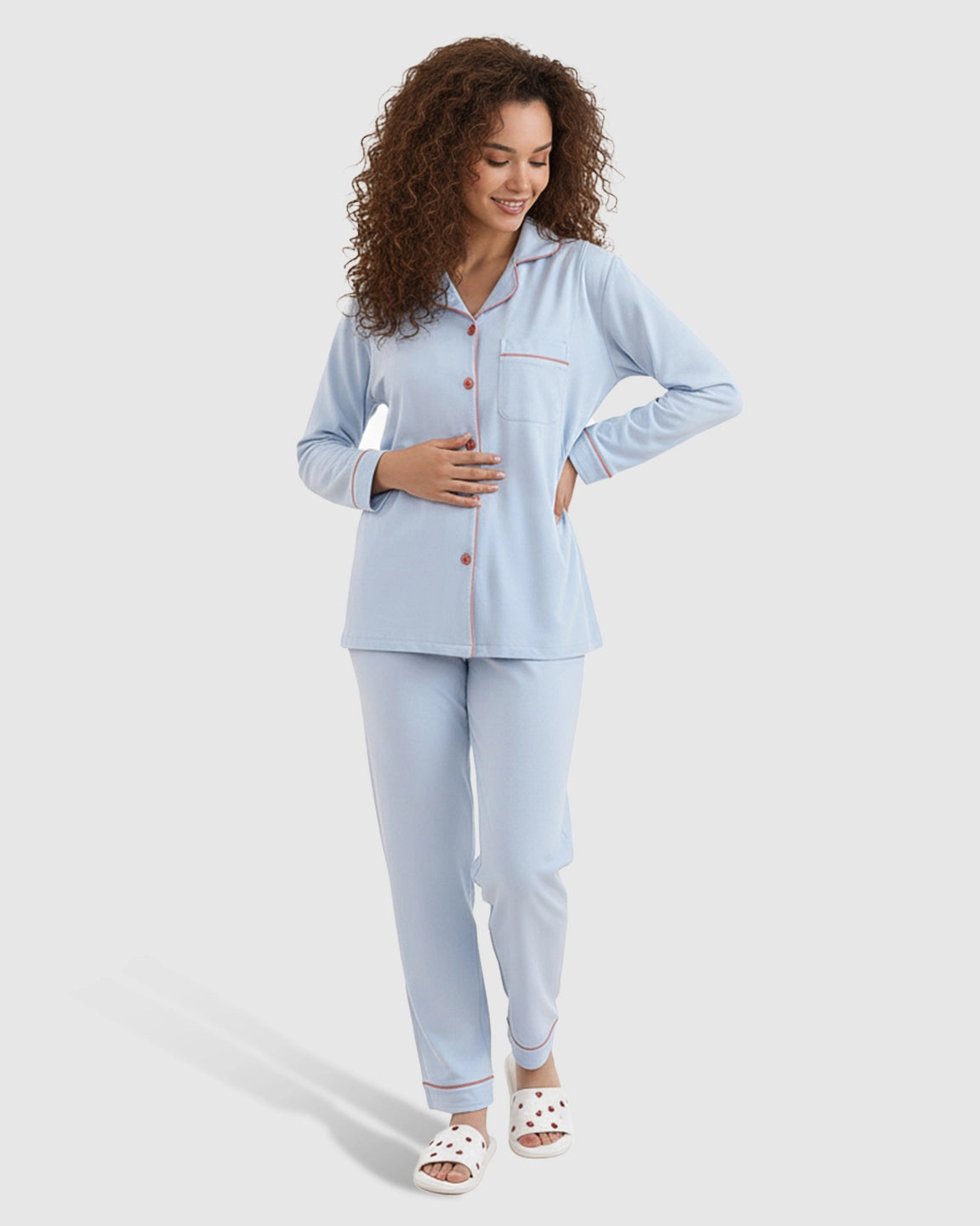 Nursing-Ready Cozy Maternity Sleepwear Set