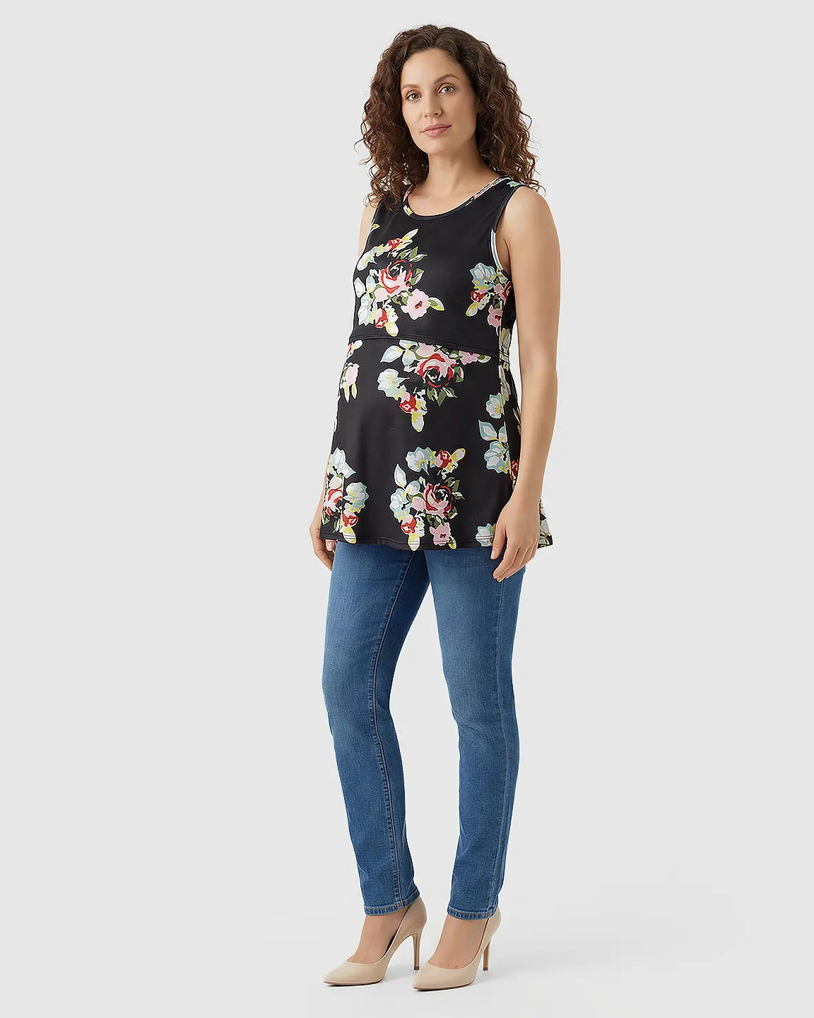 Easy-Nursing Floral Maternity Top
