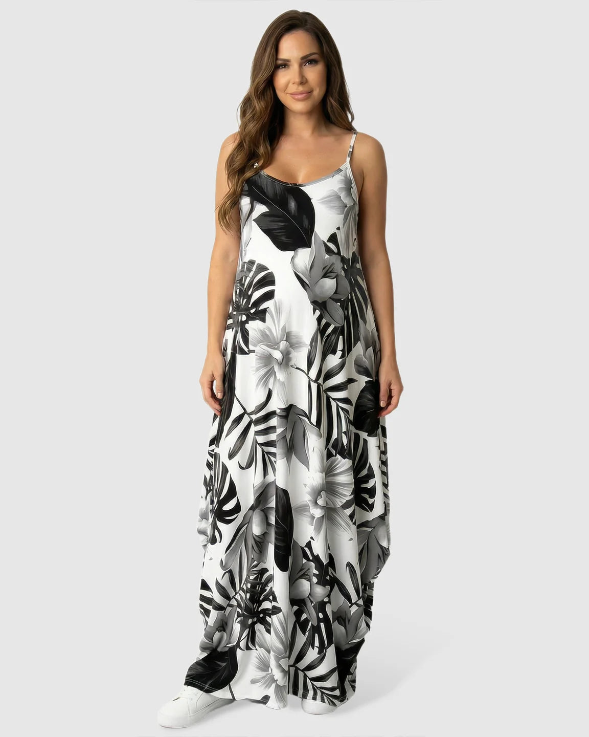 Floral Sling Maternity Maxi Dress