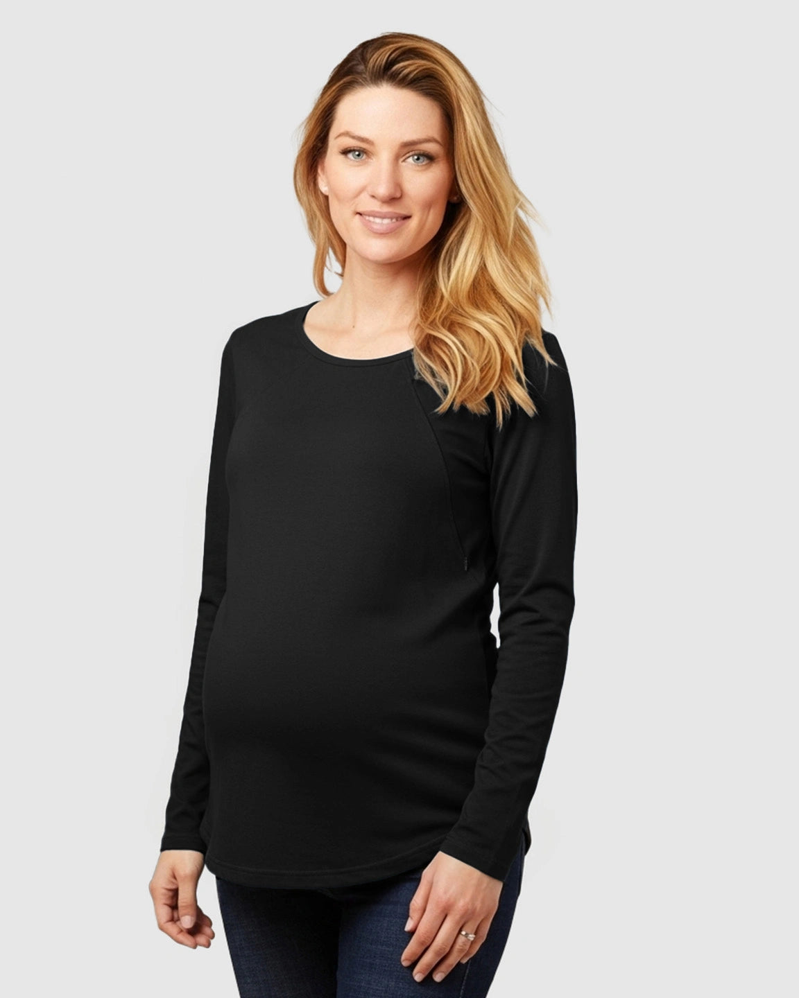 Side-Zip Nursing Access Everyday Maternity Top
