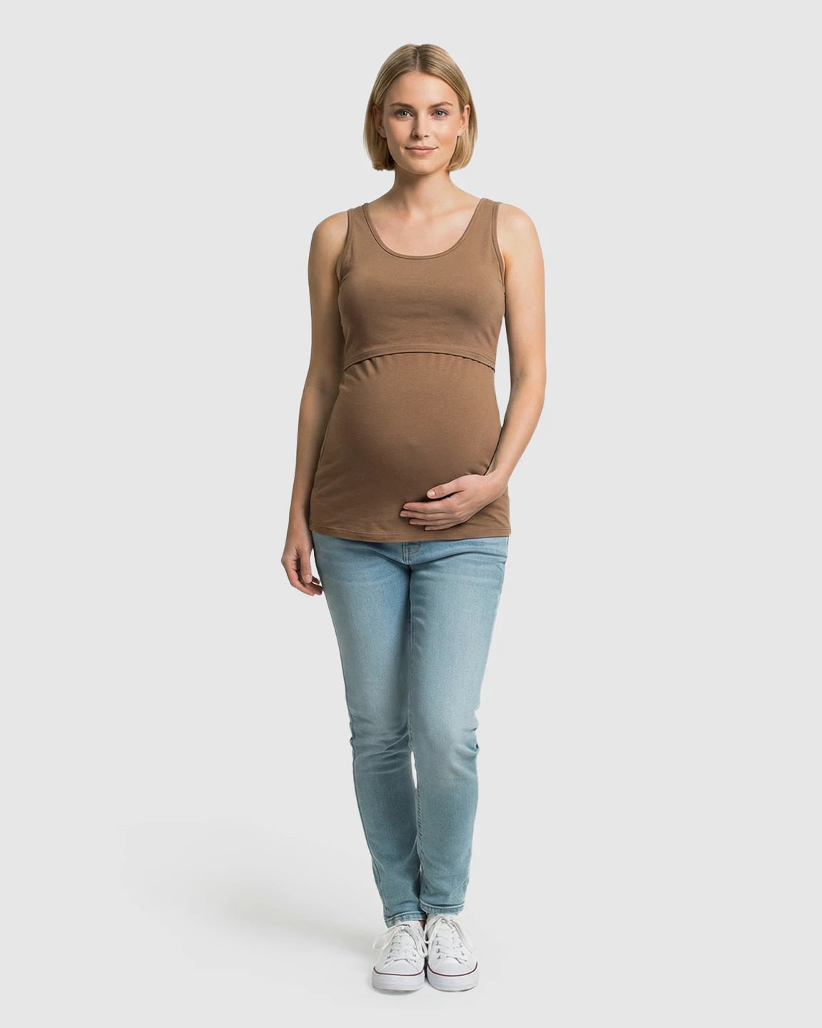 Stretch Nursing-Access Maternity Tank Top