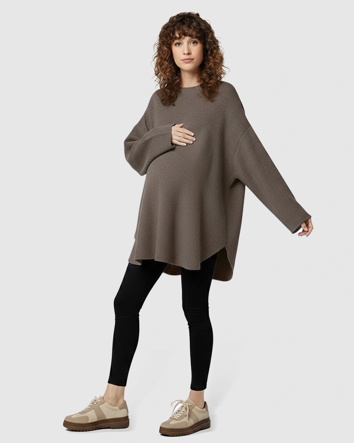 Warm Wool Blend Relaxed Style Maternity Sweater