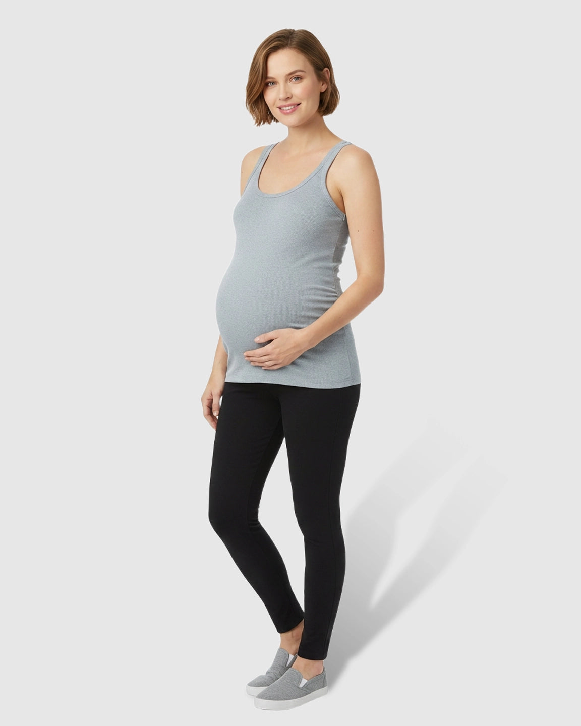 Scoop Neck Slim Fit Maternity & Nursing Tank Top