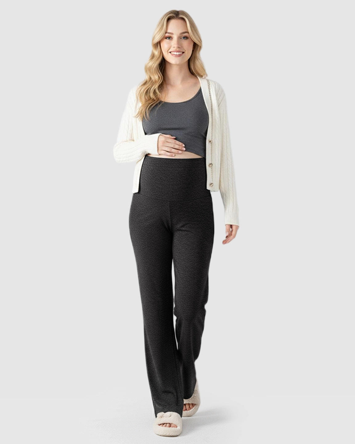Wide-Leg Flowy Support Maternity Pants