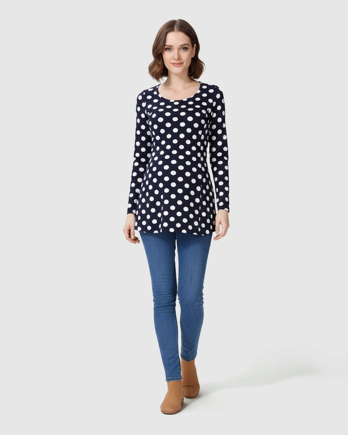 Polka Dot Print Retro Chic Maternity Nursing Top