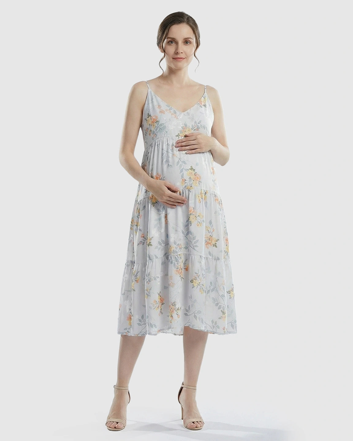 Floral Print Loose Fit Maternity Nightgown