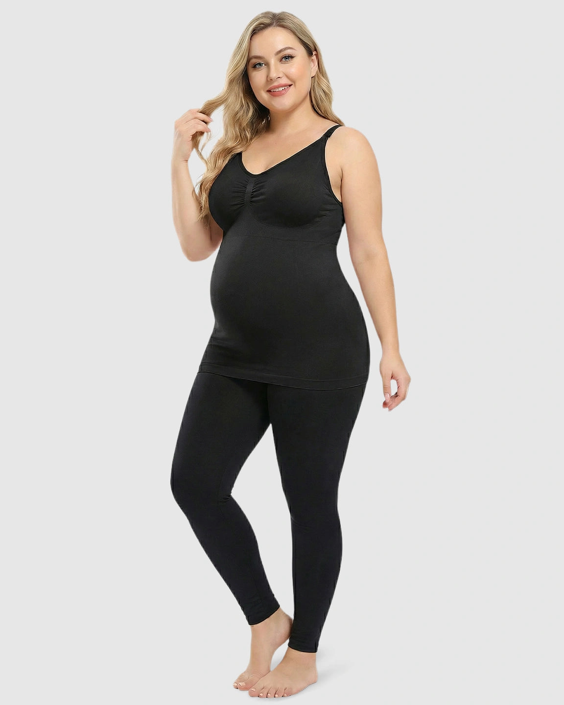 Front-Opening Clasp Camisole-Style Maternity Nursing Top