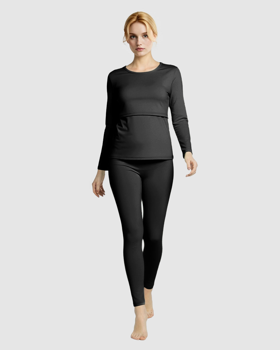 Thick Cotton Nursing Maternity Pajama Set