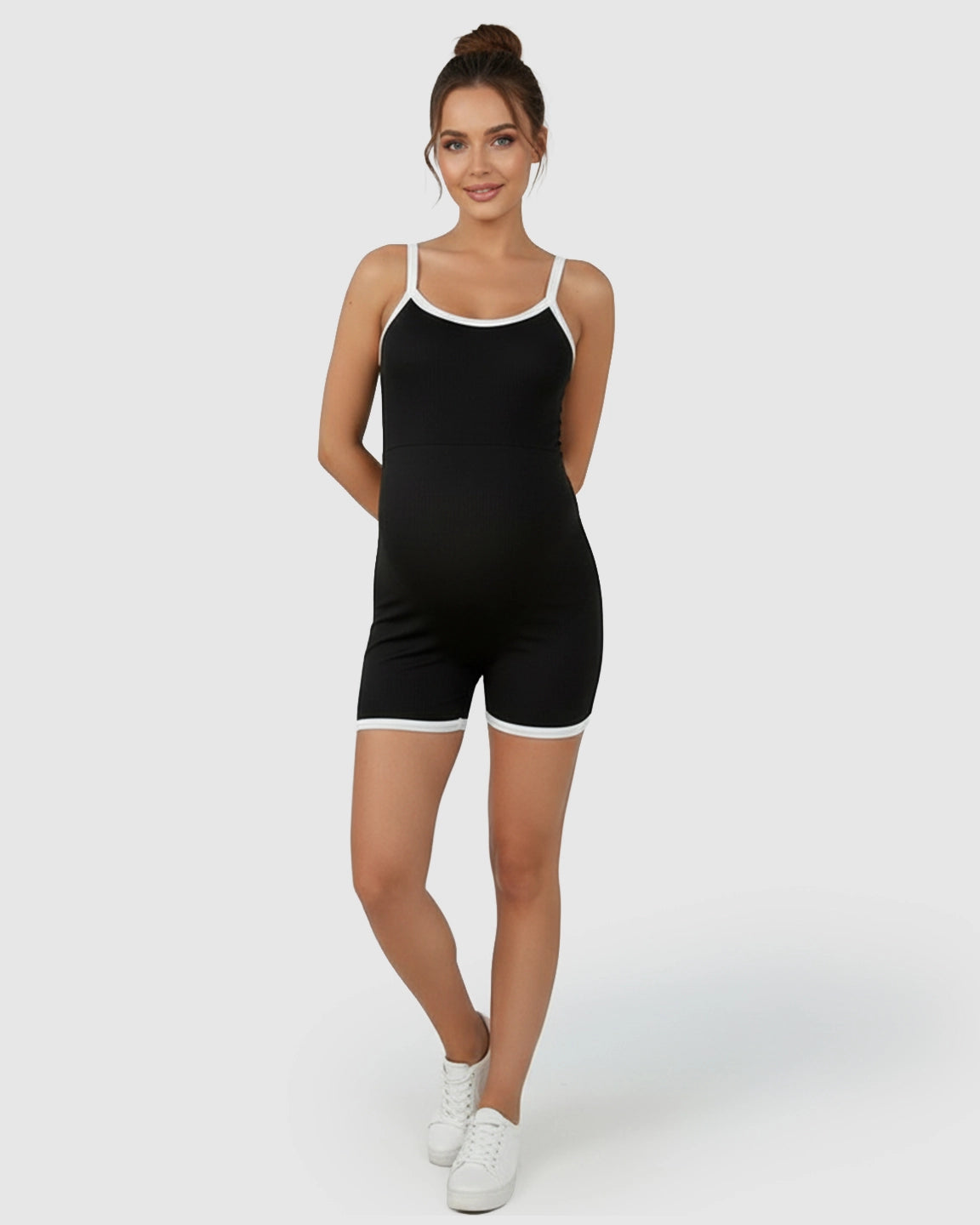Contrast Trim Slim Fit Maternity Activewear