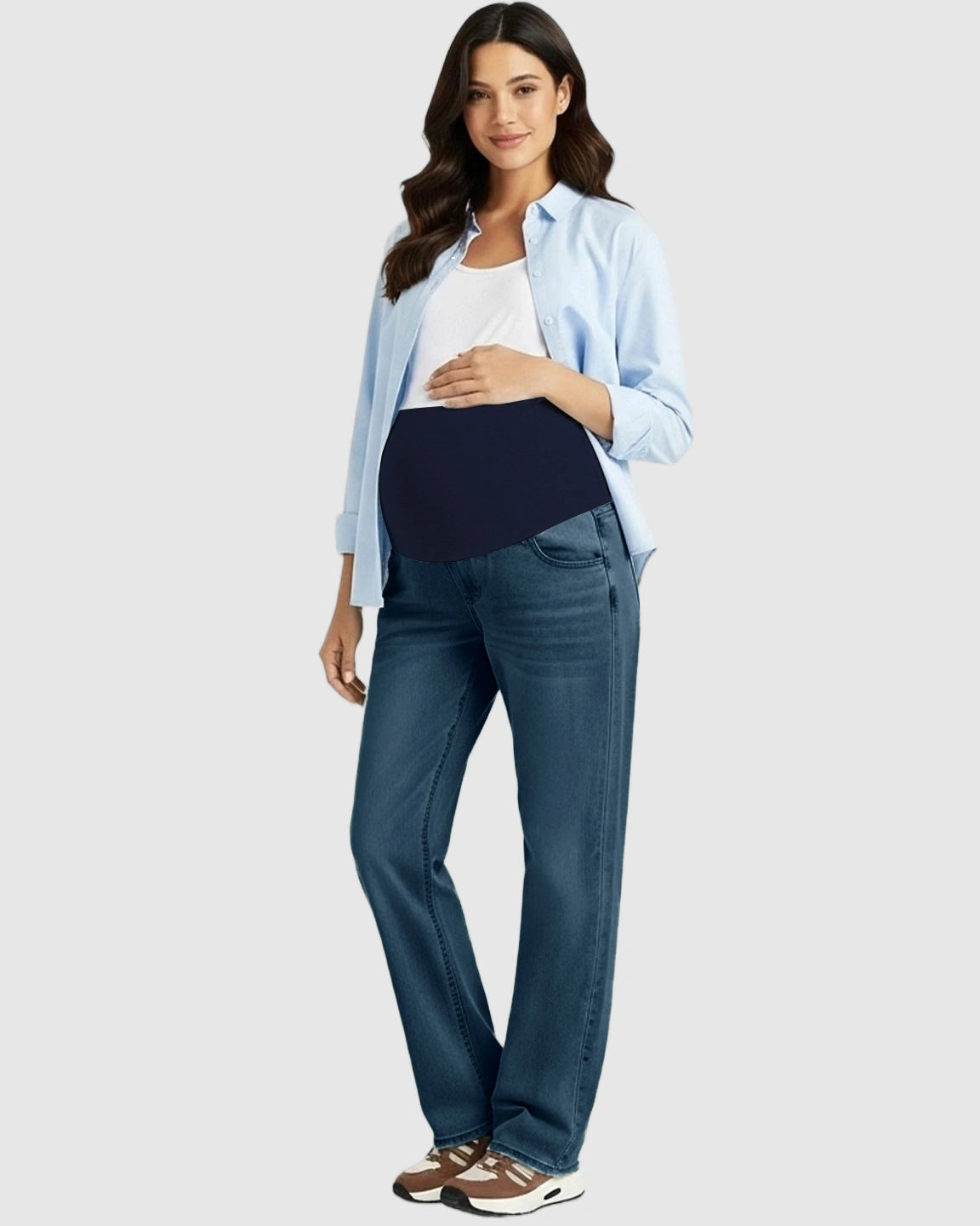 Soft Stretch Straight-Leg Maternity Jeans