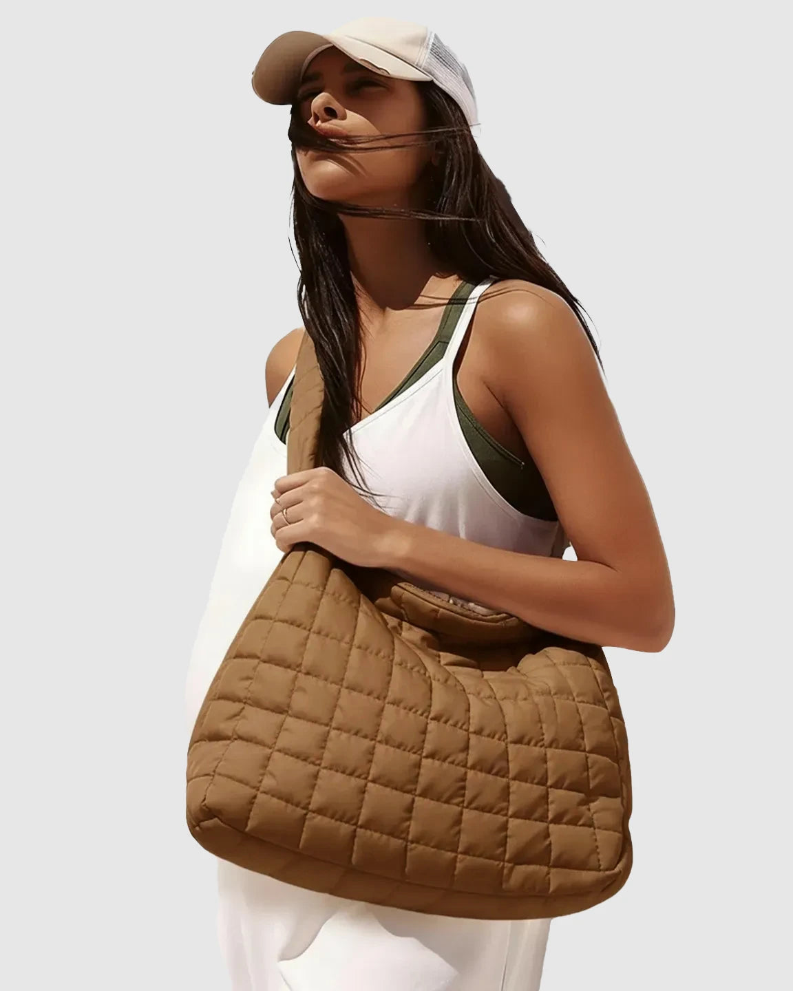 Plush Quilted Diaper Bag