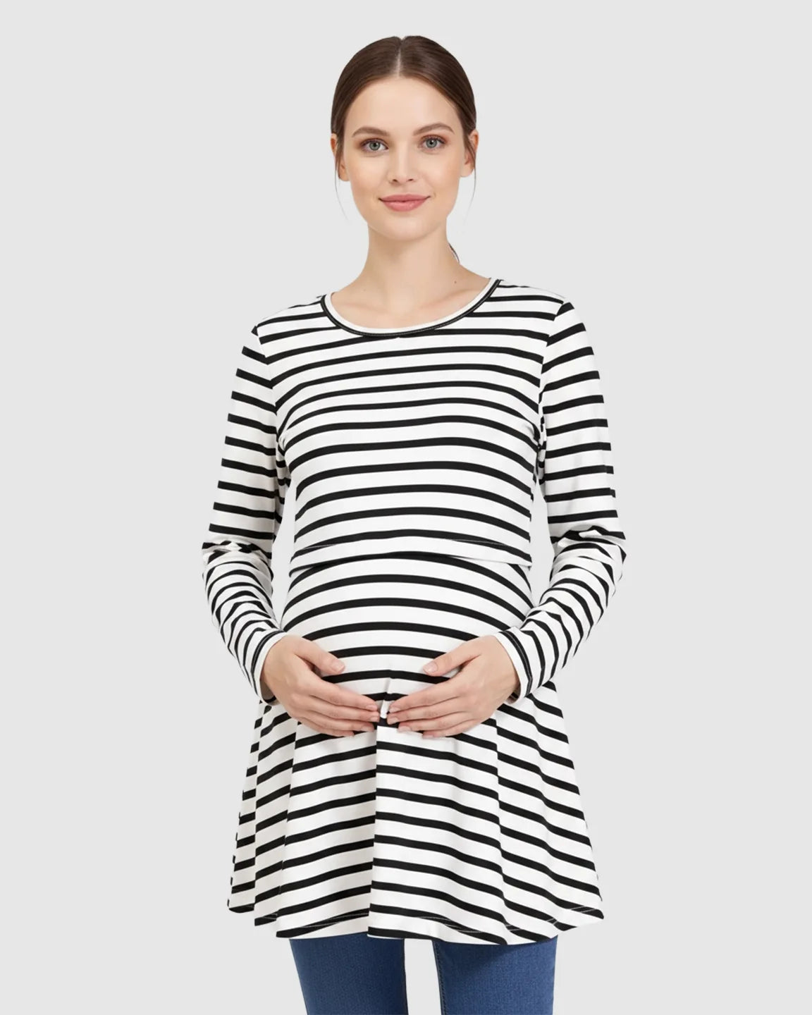 Soft-Stretch Cotton Casual Fit Nursing & Maternity Top