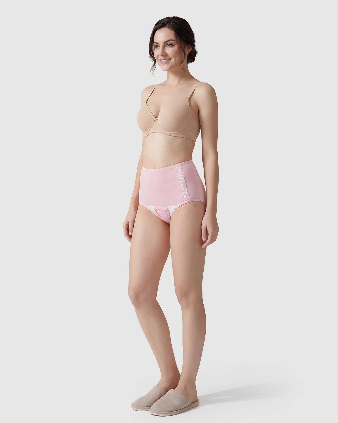 Removable Pad Mid-Waist Menstrual Maternity Panty