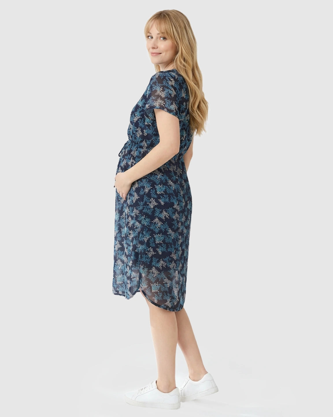 V-Neck Fitted Modal Maternity Dress