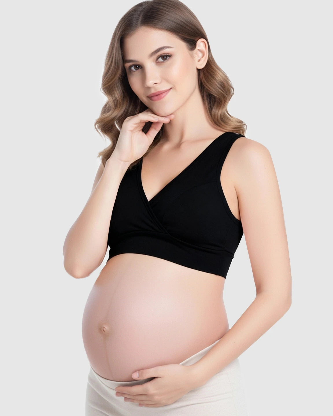 Wireless Cotton Crisscross Nursing Camisole Bra