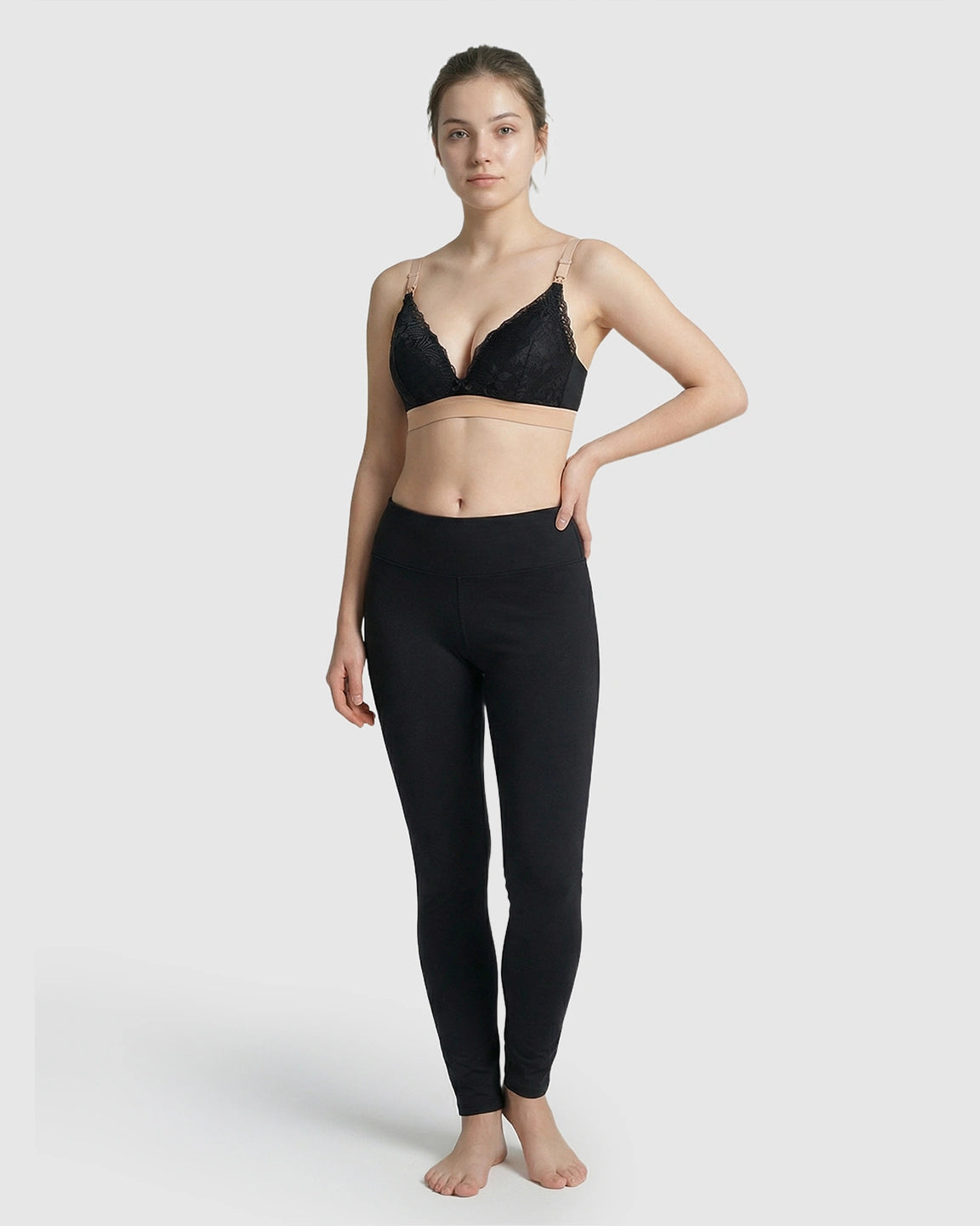 Dual-Tone Lace Nursing Bra