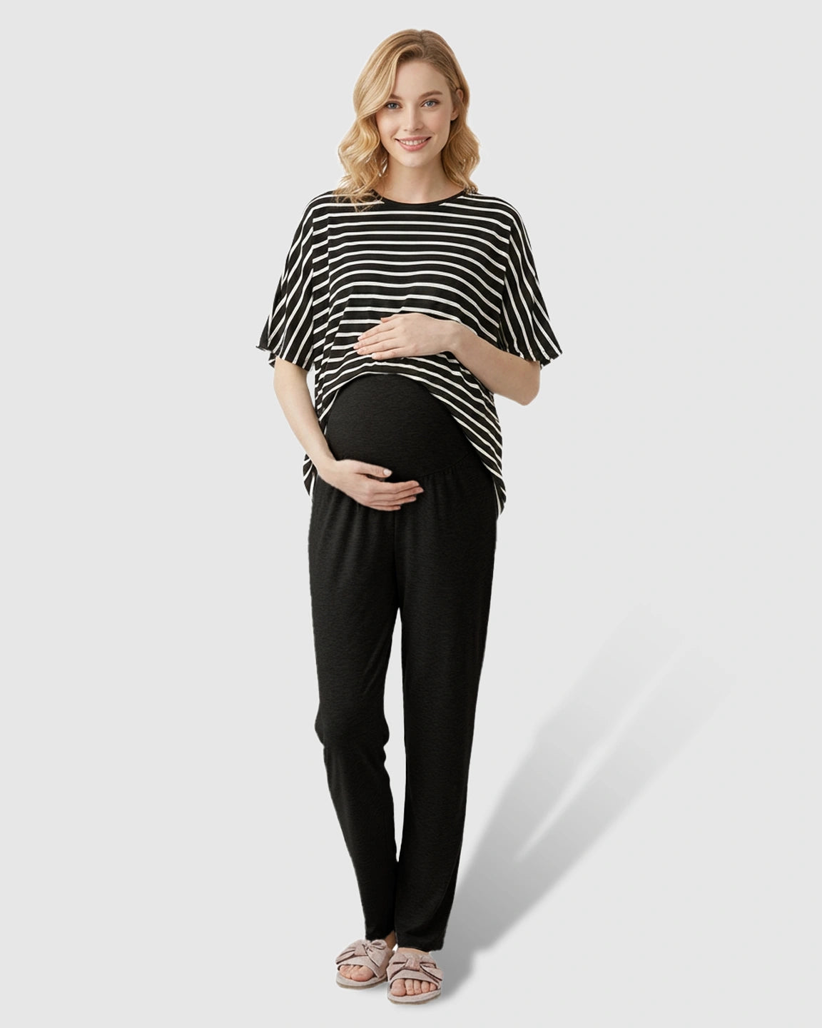 High-Waist Straight-Leg Maternity Pants