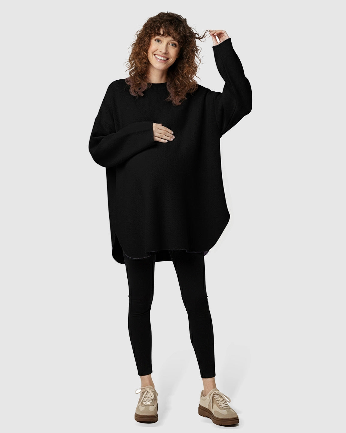 Cozy Woolen Loose-Fit Maternity Sweater